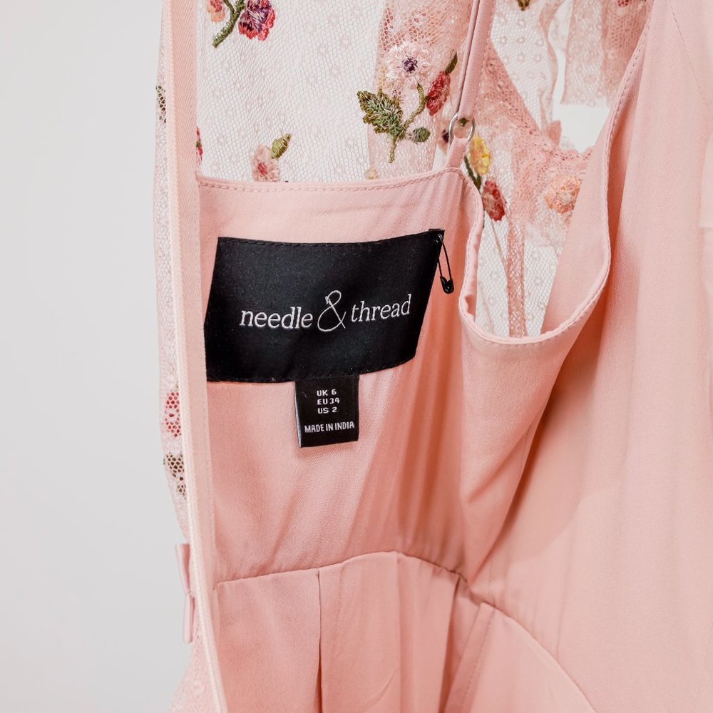 Needle & Thread Pink Floral Maxi Dress - Picture 4 of 10